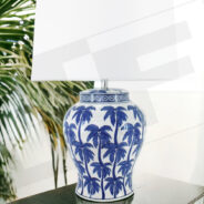 Ceramic Palm Table Lamp