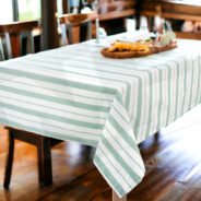 French Striped Tablecloth